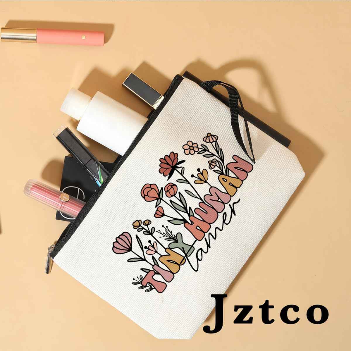 Jztco Teacher Gifts Funny Makeup Bag Teachers Appreciation Gifts Must Haves for Women Teachers Tutor Educator Thank You Gift Toiletry Bag Graduation Teacher Birthday Gift Teaching Cosmetic Bags