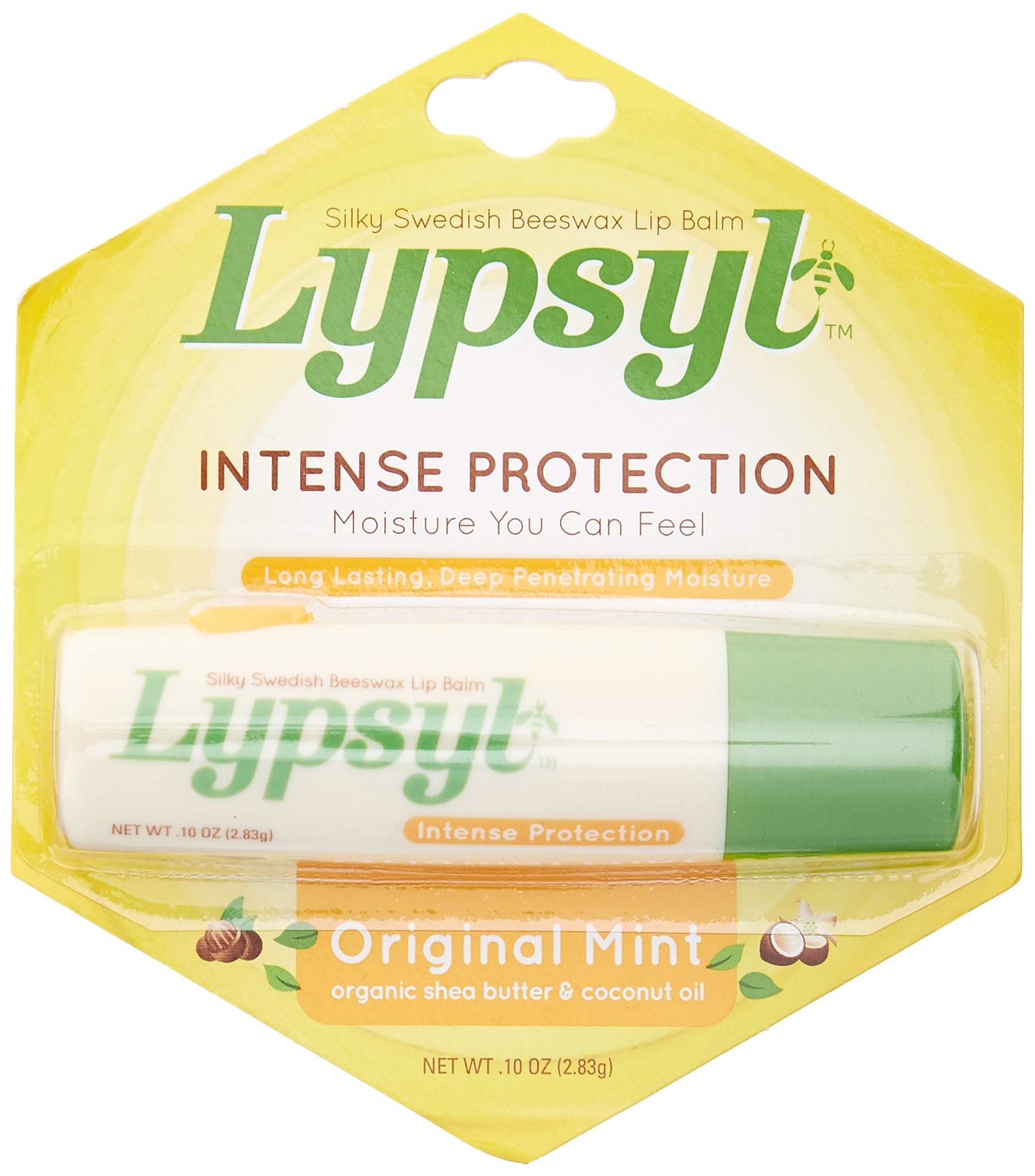 Lypsyl Intense Protection Original Mint, Lip Balm 0.10 oz (Pack of 2)