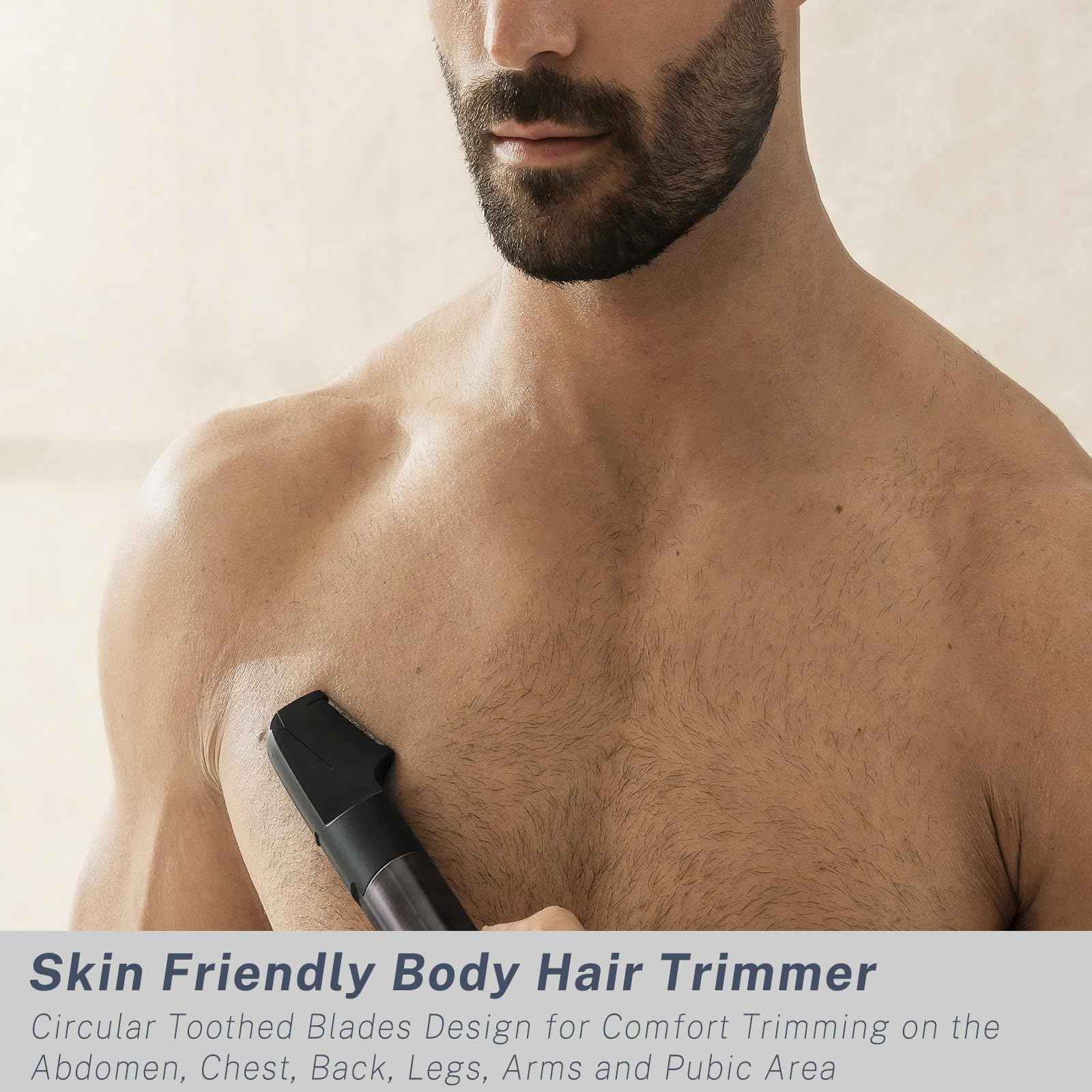 Beard Trimmer for Men, Electric Razors and Hair Clippers Set, Precision Dial Adjustable 20 Settings, All-in-One Shaving Kit for Mens Face Head Nose Body, IPX7 Waterproof Wet/Dry, USB-C Charge Dock