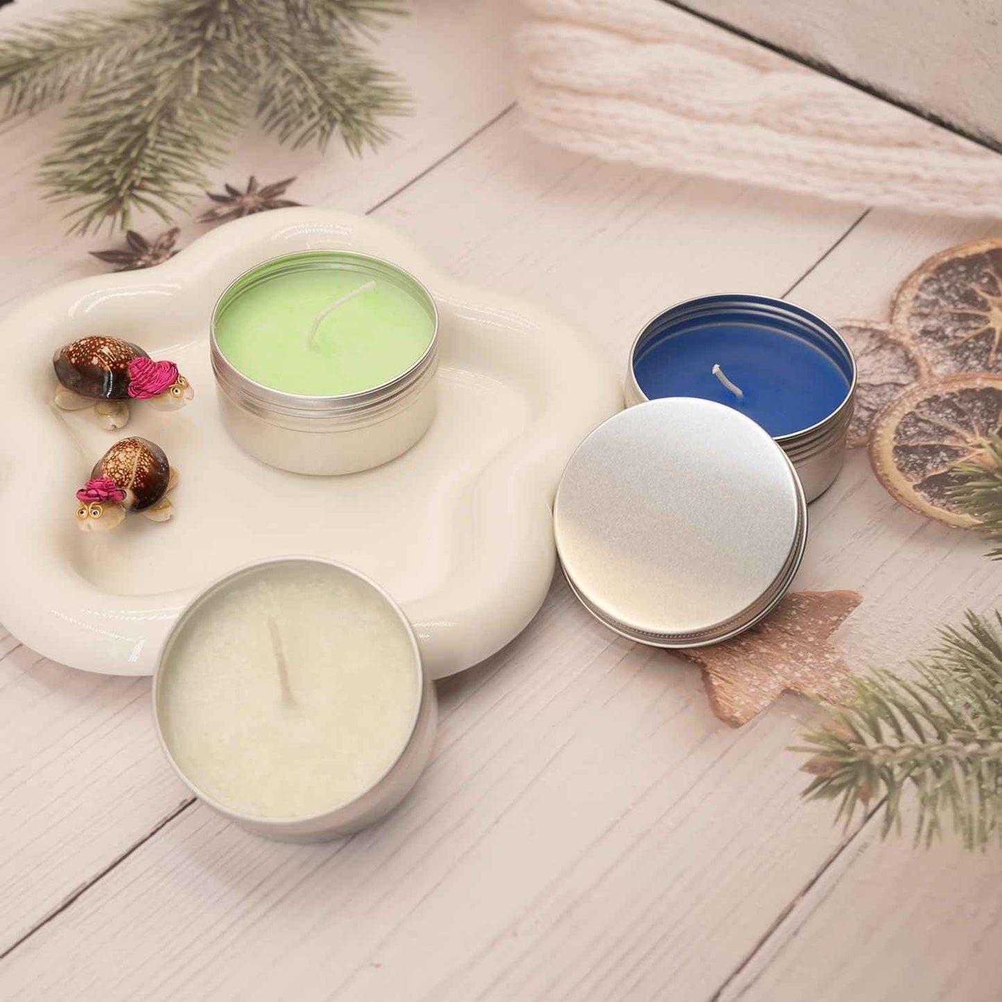 LIYAR 3 oz Tins with Lids, 40 Pack Aluminum Jars 3 oz Tin Salve Tins Refillable Containers With Screw Top and Labels for Salve,Candle,Spices or Balms(Silver)