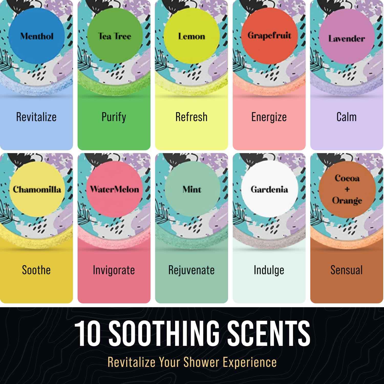 Valentines Day Gifts for Her - Shower Steamers Aromatherapy Gift Set - Valentines Gifts for Mom, Wife, Girlfriend, Grandma, Daughter - Natural Essential Oil Home Spa Self-Care - 10 Pack