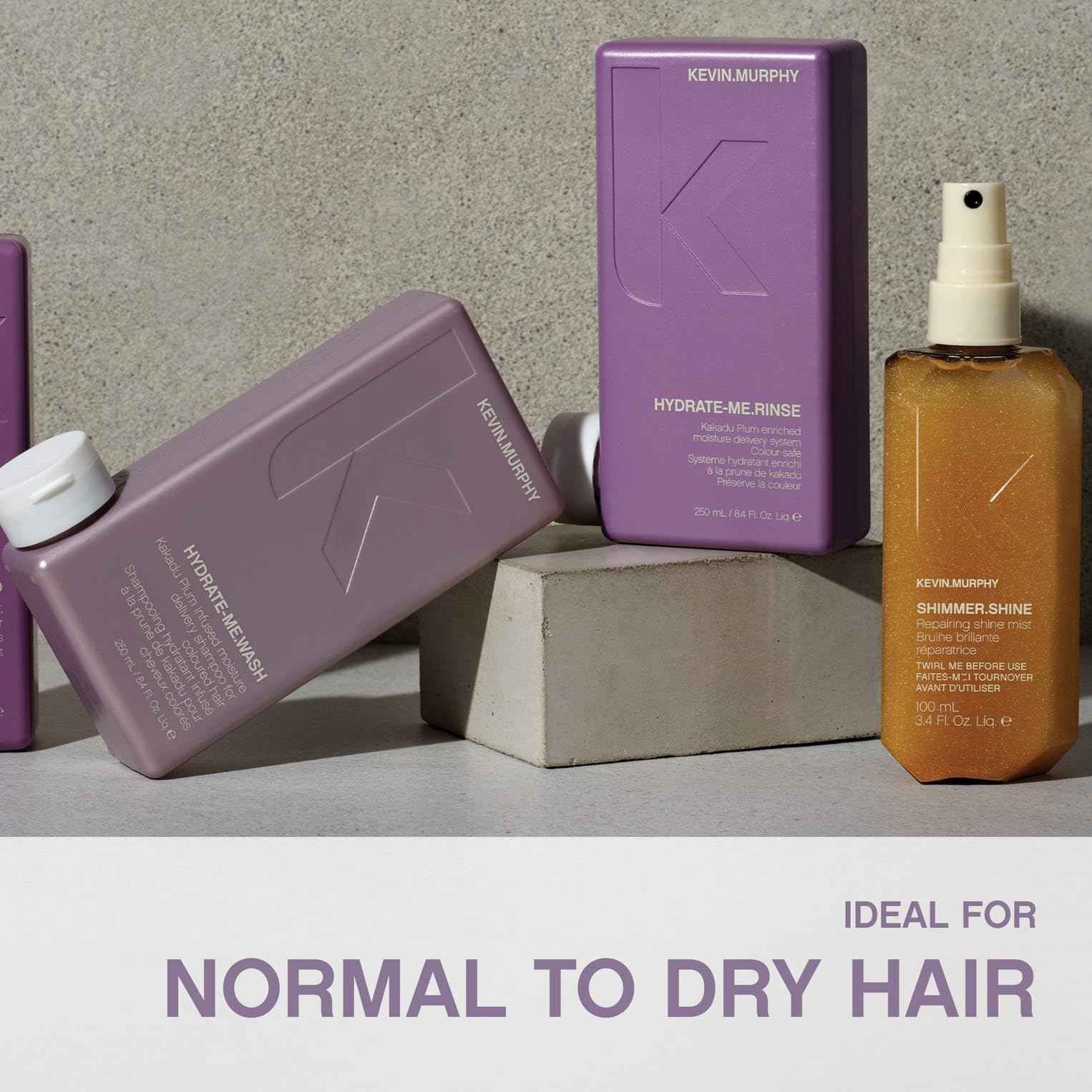 KEVIN.MURPHY HYDRATE-ME.RINSE - Moisturising Conditioner - For Normal & Dry Hair - Hair Repair - Colour Safe Conditioner - With Antioxidant Blend & Kakadu Plum - 250 mL / 8.4 fl oz
