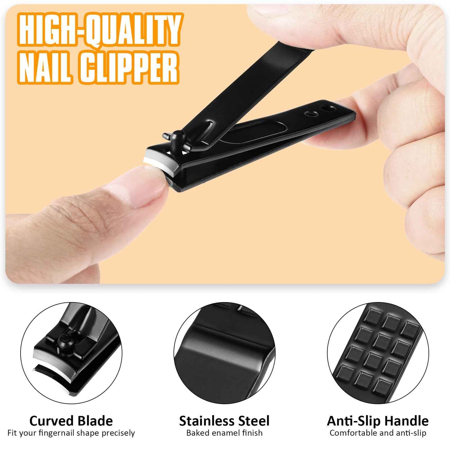 Yougai Tweezers Set,9 Pcs Professional Stainless Steel Tweezer Kit-Great Precision Eyebrow Tweezers for Ingrown Facial Hair with Leather Travel Case as Stocking Stuffing Gifts