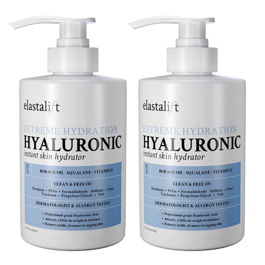 Elastalift Hyaluronic Acid Moisturizer Body Lotion | Anti Aging Skin Care Body Cream & Face Lotion Diminishes Look Of Wrinkles, Sagging Skin, Crepey Skin, Cellulite, Stretch Marks, & Dry Skin, 2-Pack