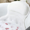 PURE WELLNESS LIVING Bath Pillows for Tub - Bath Pillow for Headrest, Neck and Back Support with Suction Cups, Relaxing Bathtub Accessories - White