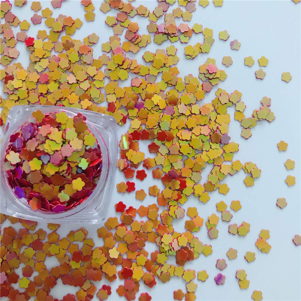 10 Grams/Pack - Pearl Iridescent Plum Flowers Opal Glitter - Festival Rave Beauty Makeup Face Body Nail Art Decoration C08R