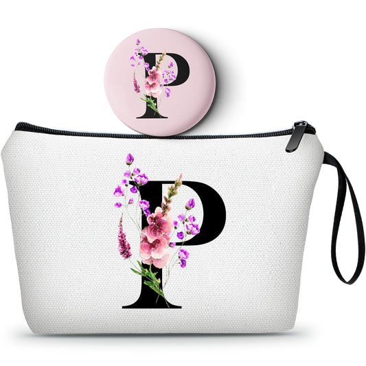 SEAMOON Friend Gifts for Women,Mothers day Gifts,Mom Birthday Gift,Birthday Gifts for Sister From Sister,Gifts for Women Birthday Unique,Personalized Makeup Bag with Mirror,Small Gifts for Women,(P)