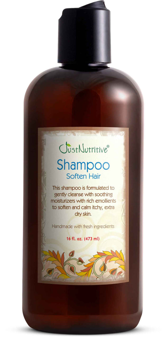 Just Nutritive Psoriasis Soften Hair Shampoo | Natural Shampoo for Scalp Concerns | Sulfate Free Shampoo for Men and Women | Scalp Treatment for All Hair Types 16 Fl Oz