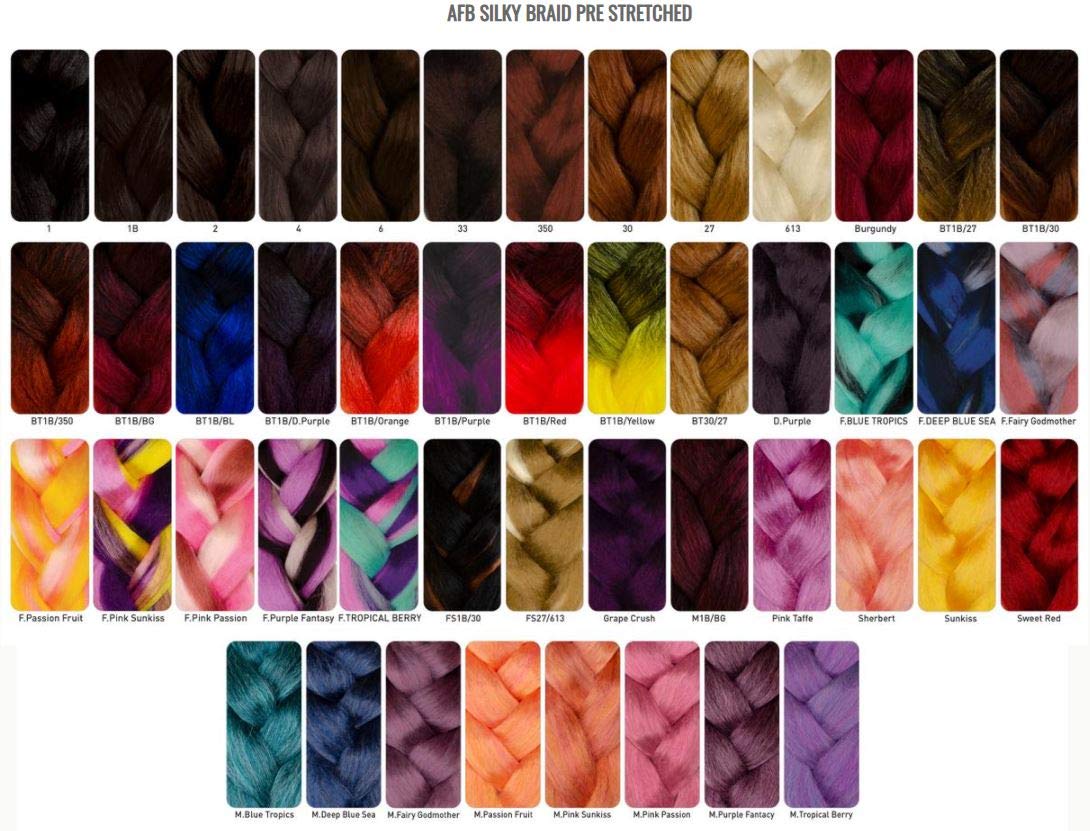 Rastafri Freed'm Silky Braid Pre-Stretched (Color 1B/27) (Pack of 6)