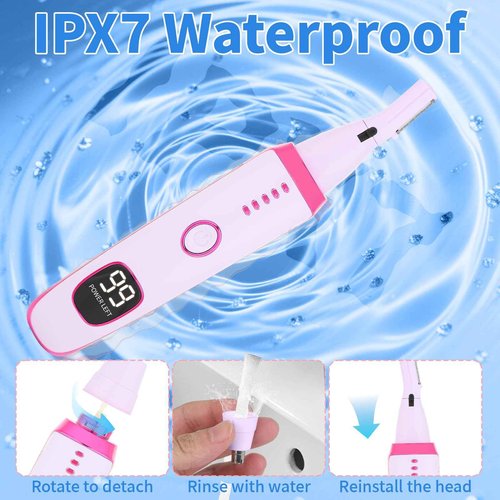 Beanify 2 in 1 Nose and Ear Hair Trimmer with LED Display, Rechargeable Electric Nasal Hair Clipper for Men & Women, Eyebrow & Facial Hair Removal with Dual-Edge Blades, Easy to Clean