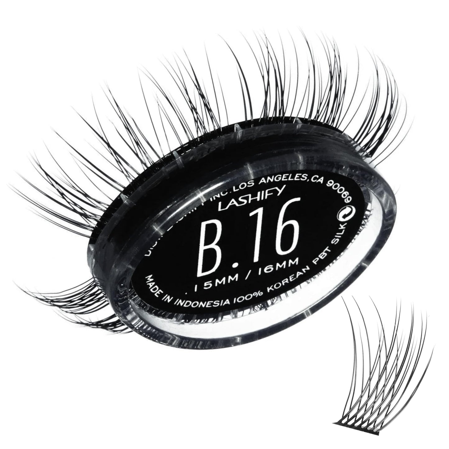 Lashify Bold 16mm Gossamer Eyelash Extensions Refill, Black, DIY False Lashes for a Natural Look