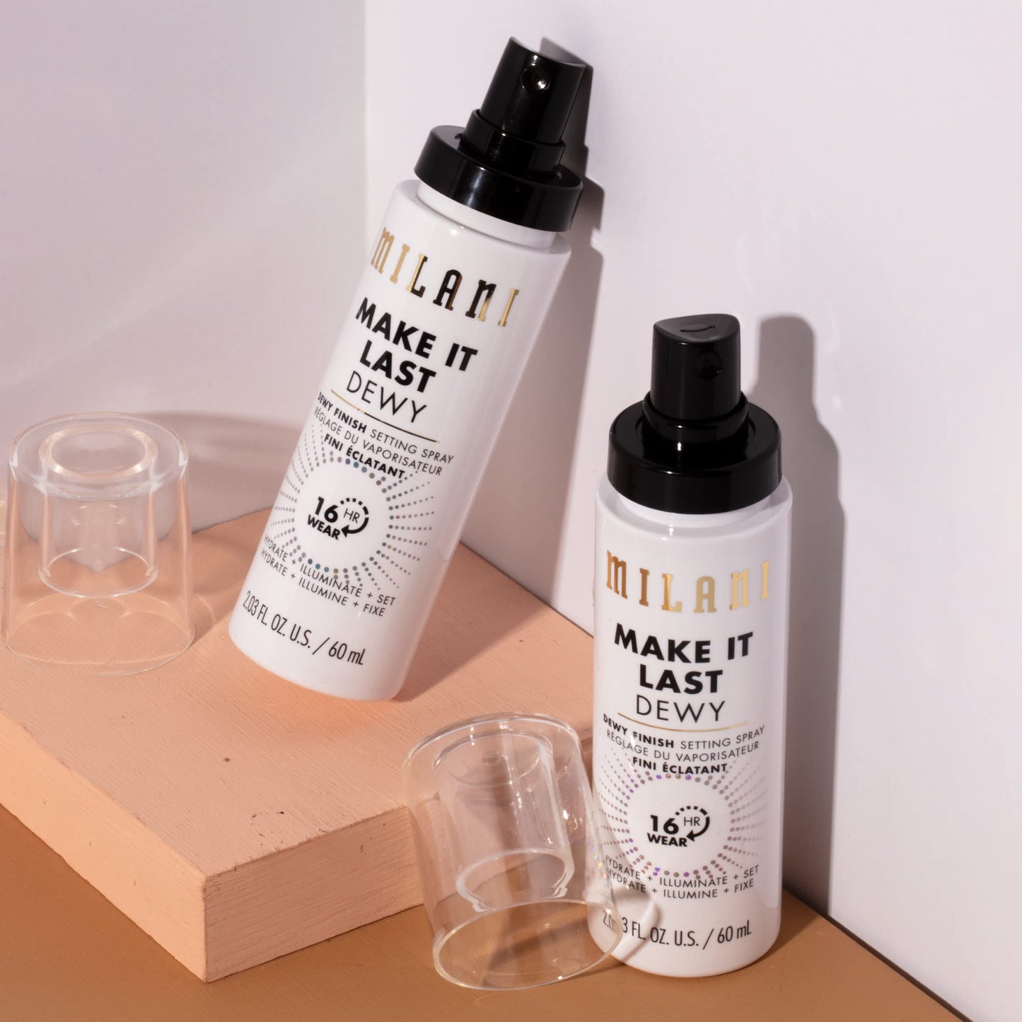 Milani Make It Last Dewy - Dewy Finish Setting Spray - 3 in 1- Hydrate + Illuminate + Set, Makeup Finishing Spray - Makeup Primer & Hydrating Setting Spray - 2 Pack