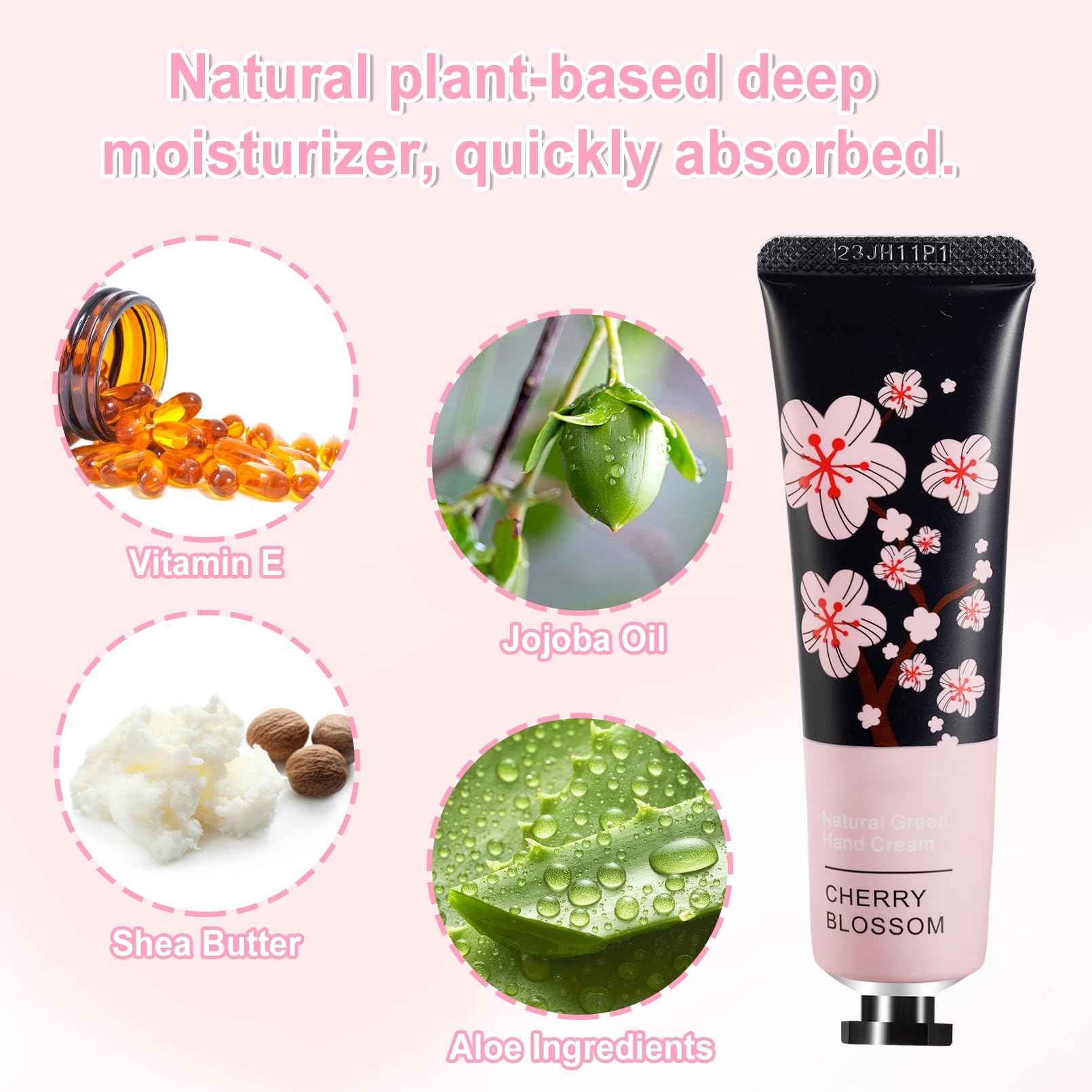 UHBYJM 100 Pack Hand Cream for Women, Moisturizing Mini Hand Lotion, Bulk Hand Lotion Travel Size for Dry Cracked Hands, Natural Plant Fragrance Hand Care Cream For Mothers Day Gifts, 20 Styles