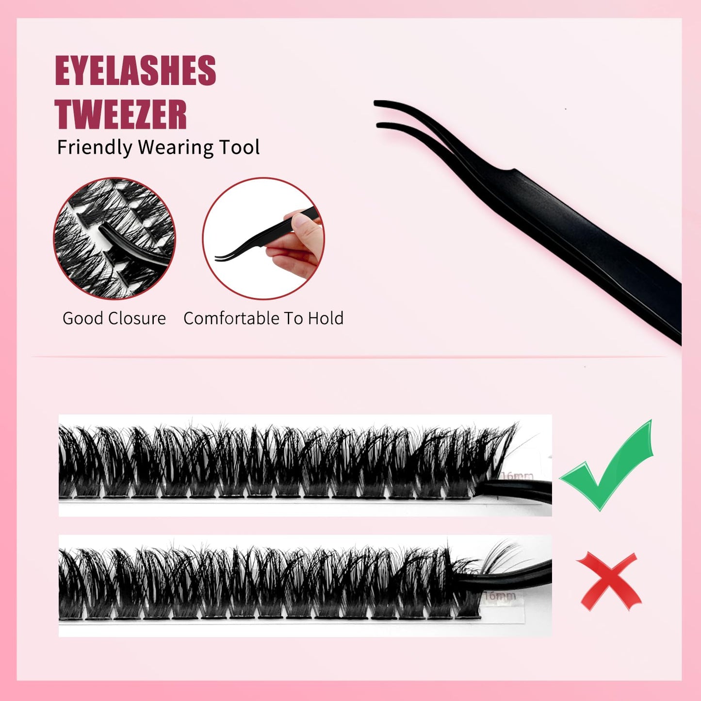 ABONNIE DIY Lash Extension Kit,Cluster lash Extensions Kit, 10-16mm Mix Wispy Lash Clusters,30D+40D D Curl Lash Cluster Kit with Bond and Seal and Tweezer, Fluffty Lash at Home Lash Extension Kit