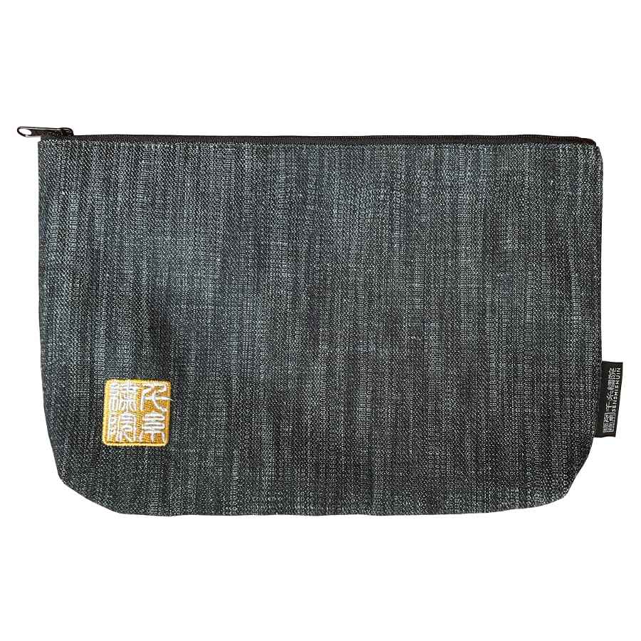 千糸繍院 Brocade zipper pouch, lined with Nishijin brocade, size M. (Denimu3)