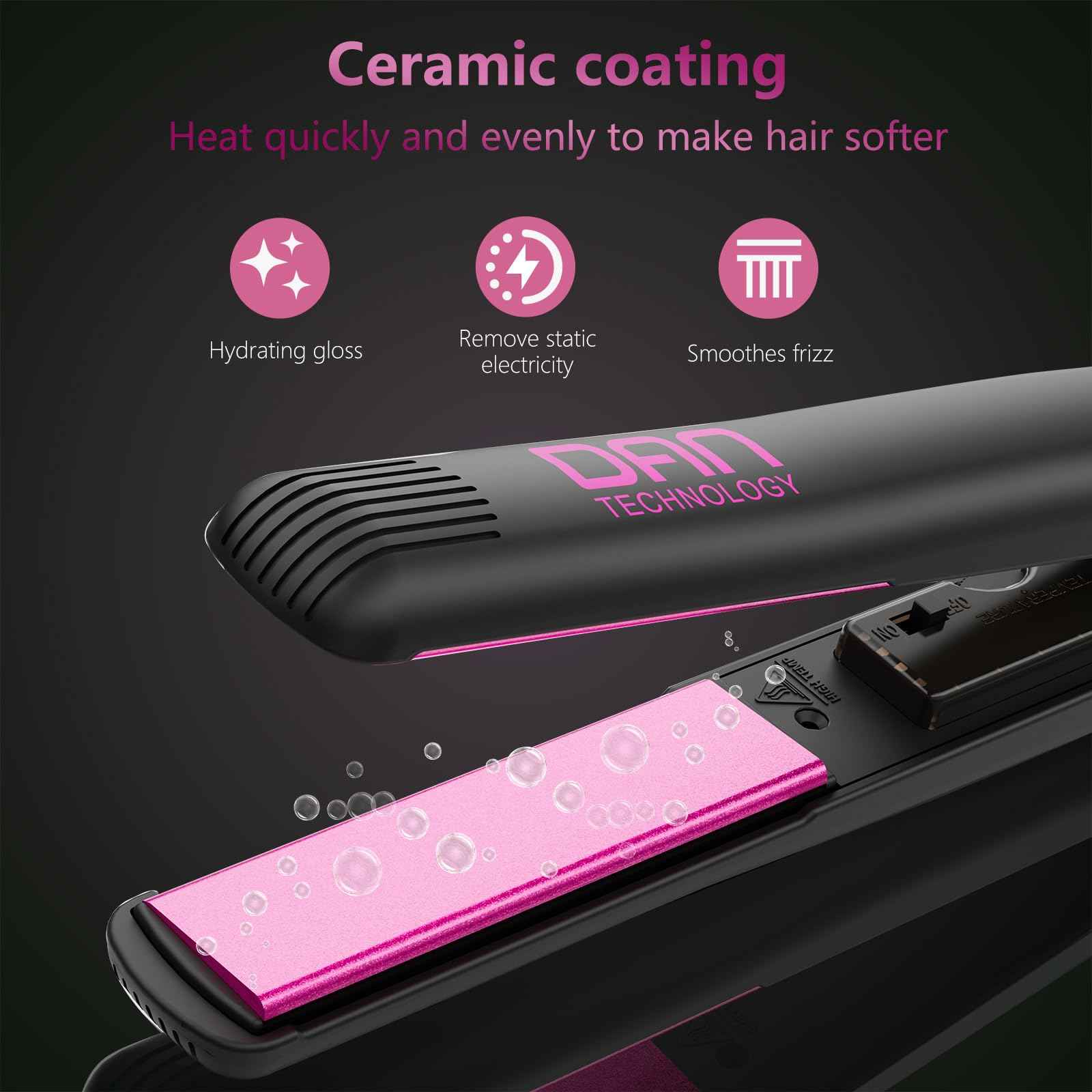 Dual Voltage Pressing Comb,Dual Voltage Flat Iron for Thick Hair