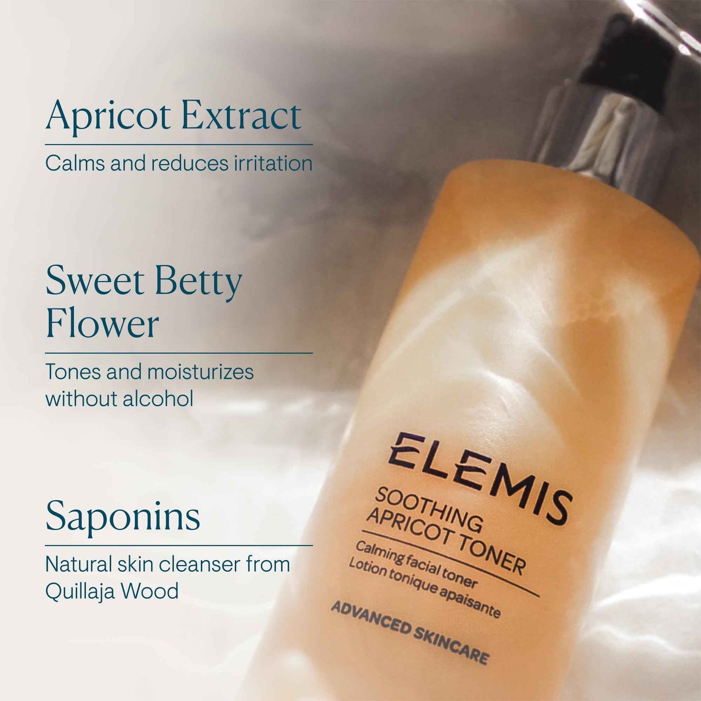ELEMIS Soothing Apricot Toner 200ml, Alcohol-Free Facial Toner To Calm, Refresh & Balance Skin