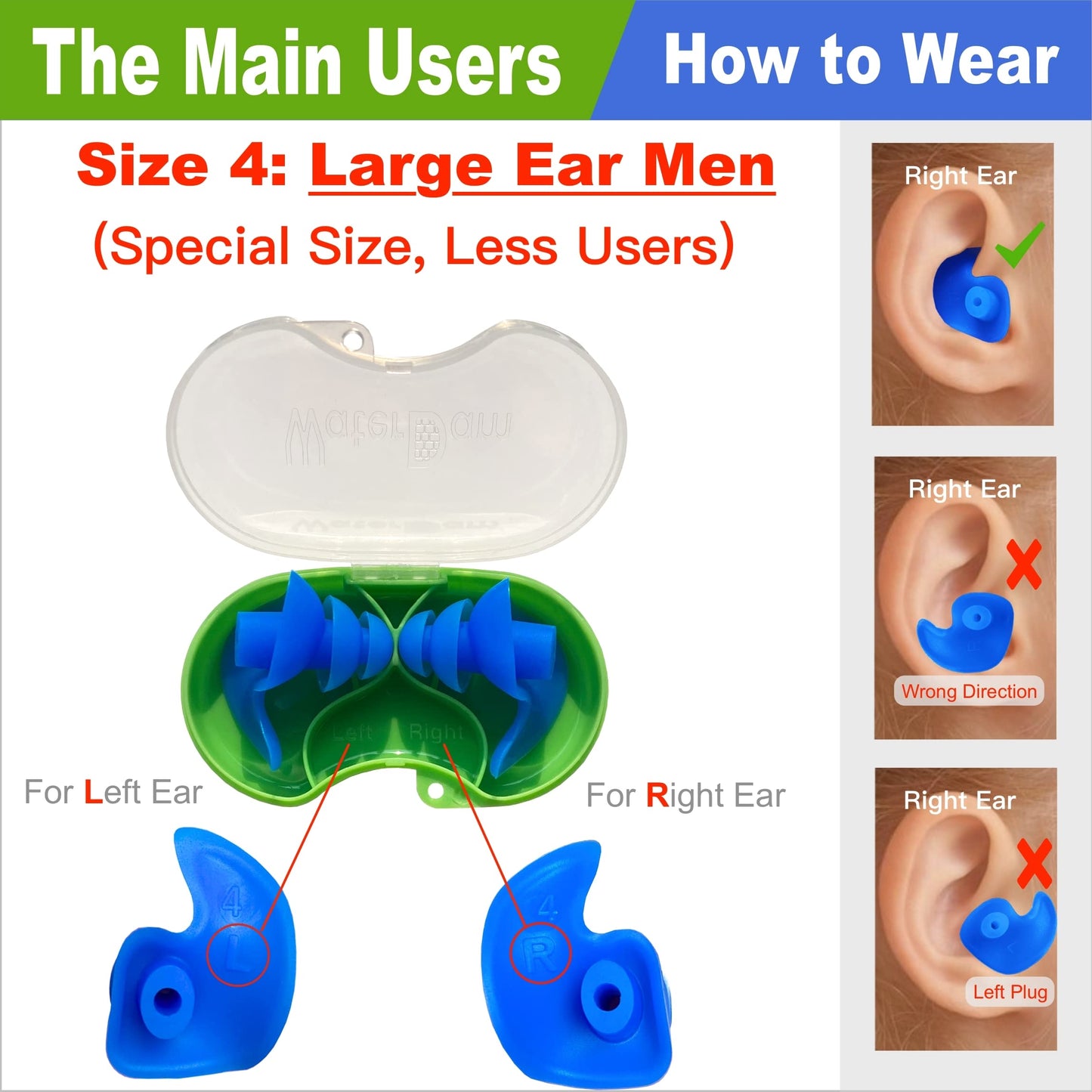 WaterDam Swimming Ear Plugs Great Waterproof Ultra Comfy Earplugs Prevent Swimmer's Ear