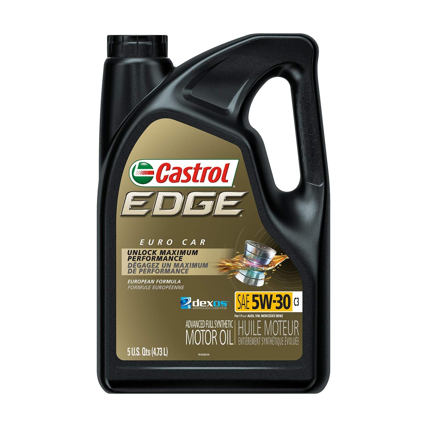 Castrol 03559 Edge 5W-30 C3 Advanced Full Synthetic Motor Oil, 5 Quart, 3 Pack