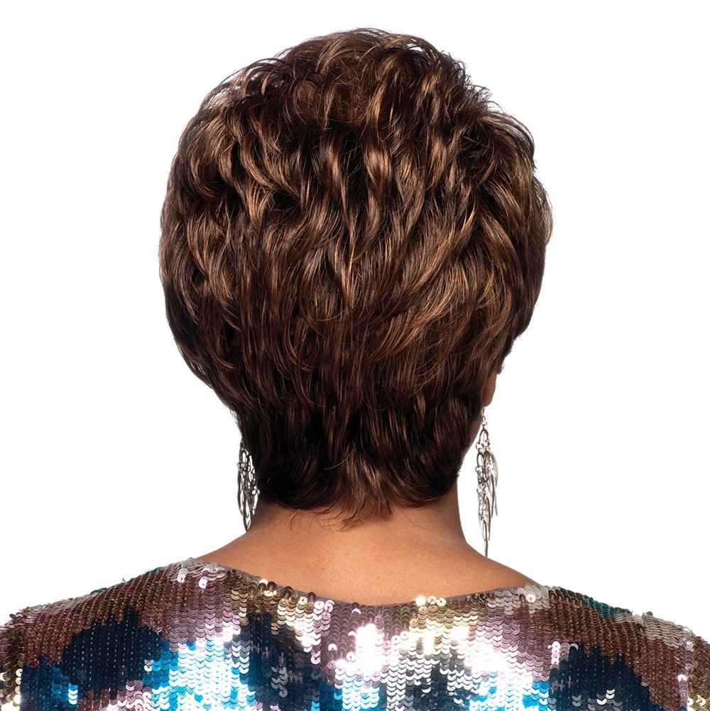 Vivica A. Fox AMY-V, Heat Resistant Fiber, Pure Comfort Cap, Layered Short Pixie Style with Tapered Back, Full Wig (FS4/30)