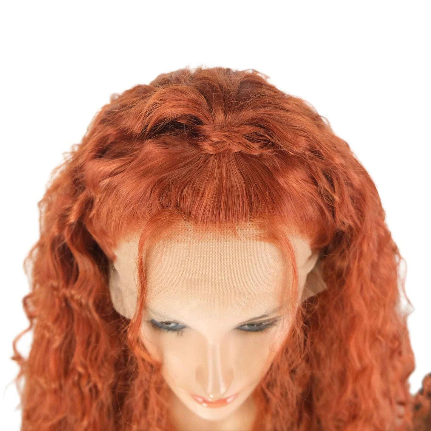 Wiginway Long 28 Inches Lace Front Wigs Orange Hair Women Freestyle Wig Heat Resistant