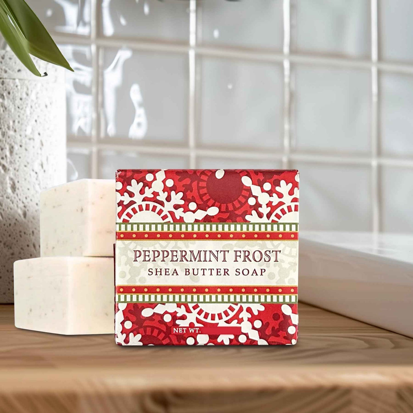 Greenwich Bay Mini Botanical Soap Bars – 12 Pack 1.9 oz Each – Individually Wrapped Guest Soaps for Airbnb, Spa, Travel, Bath – Travel Size Bar Soap Set, Peppermint Frost