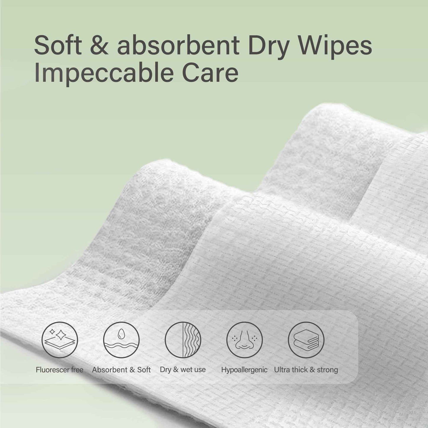 Unifree Facial Towels I Towelettes I Dry Wipes I Makeup Remover I Clean Facial Tissues in Box, Large Size 11.8 x 9.8 Inch, 50 Count Per Box, 4-boxes Value Pack, Total 200 Count