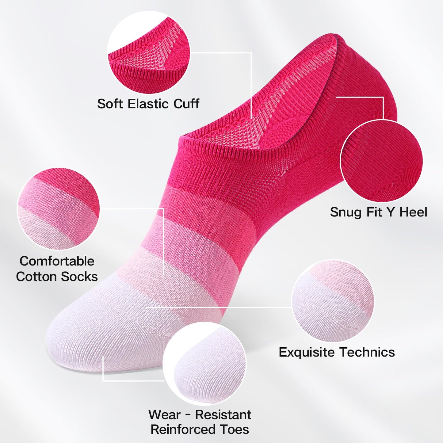 IDEGG No Show Socks Womens and Men Low Cut Ankle Short Anti-slid Athletic Running Novelty Casual Invisible Liner Socks