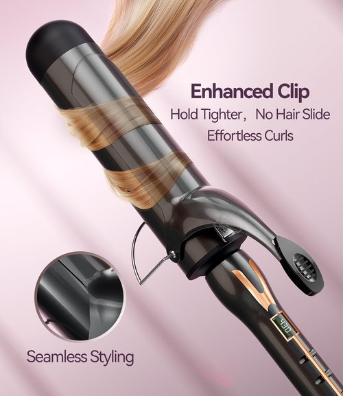 ORYNNE 2 Inch Curling Iron for Long Hair Loose Curls, 14 Heat Settings Large Barrel Curling Iron, Ceramic Curling Iron 2 Inch Barrel with Argan Oil Infused, Big Barrel Curling Iron