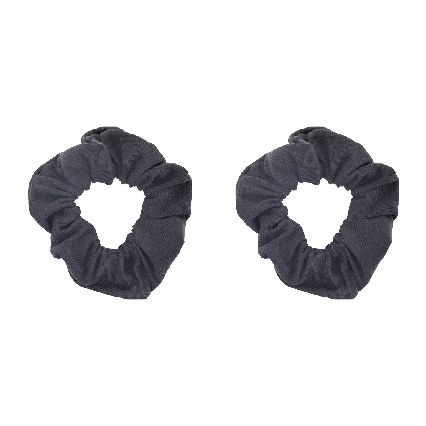 Set of 2 Solid Scrunchies (Dark Grey)