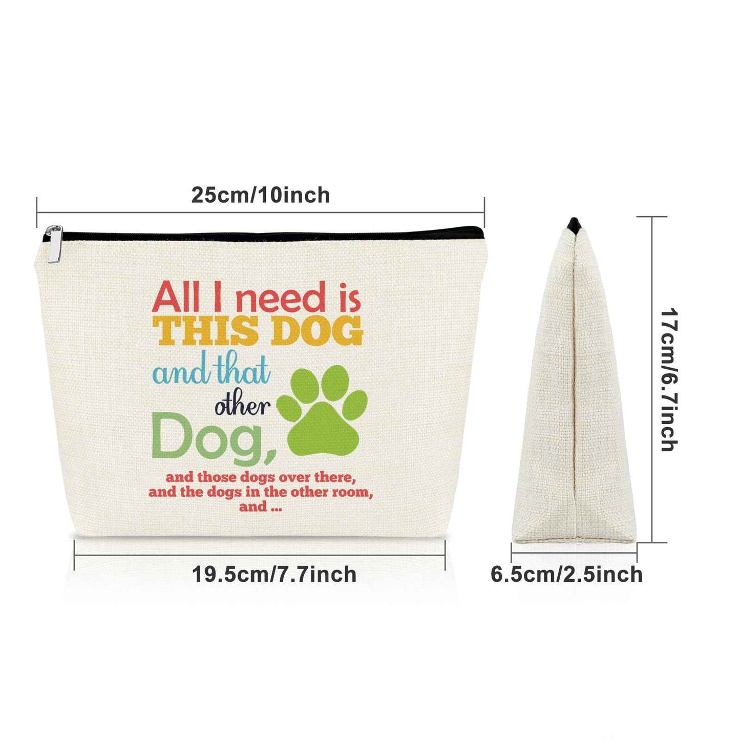 Sazuwu Funny Dog Mom Gifts: Makeup Bags & Travel Organizers - Dog Themed Cosmetic Bags for Women - Perfect for Christmas & Birthdays