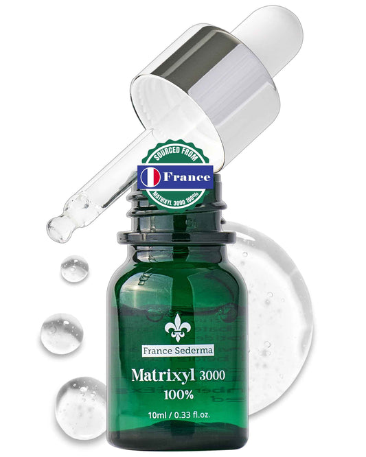 Matrixyl 3000 100% Serum Skincare – Pure Peptide Complex Anti-Aging Facial Ampoule from France Sederma, Collagen Boosting Wrinkle Treatment, Perfect for Layering & DIY, 0.33 fl.oz (10ml)