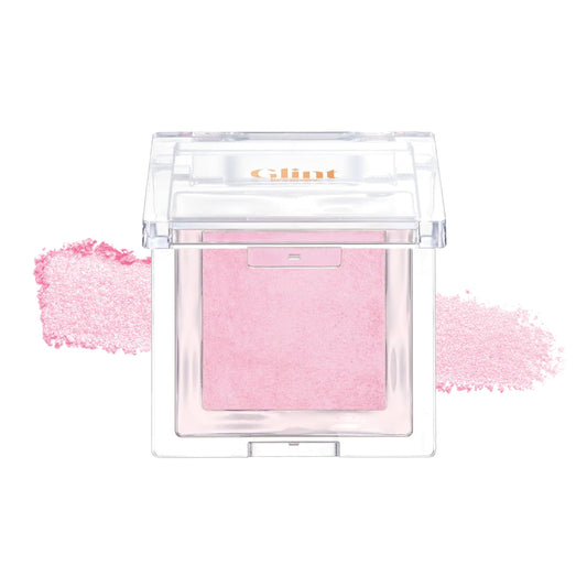 Glint Baked Blush (Balletcore Pink, 0.08oz) - Long-Lasting, All-Day Face Blush Powder for a Natural Look. Korean Skin Care, Korean Makeup. Blendable Color for Eyes, Cheeks & Body.