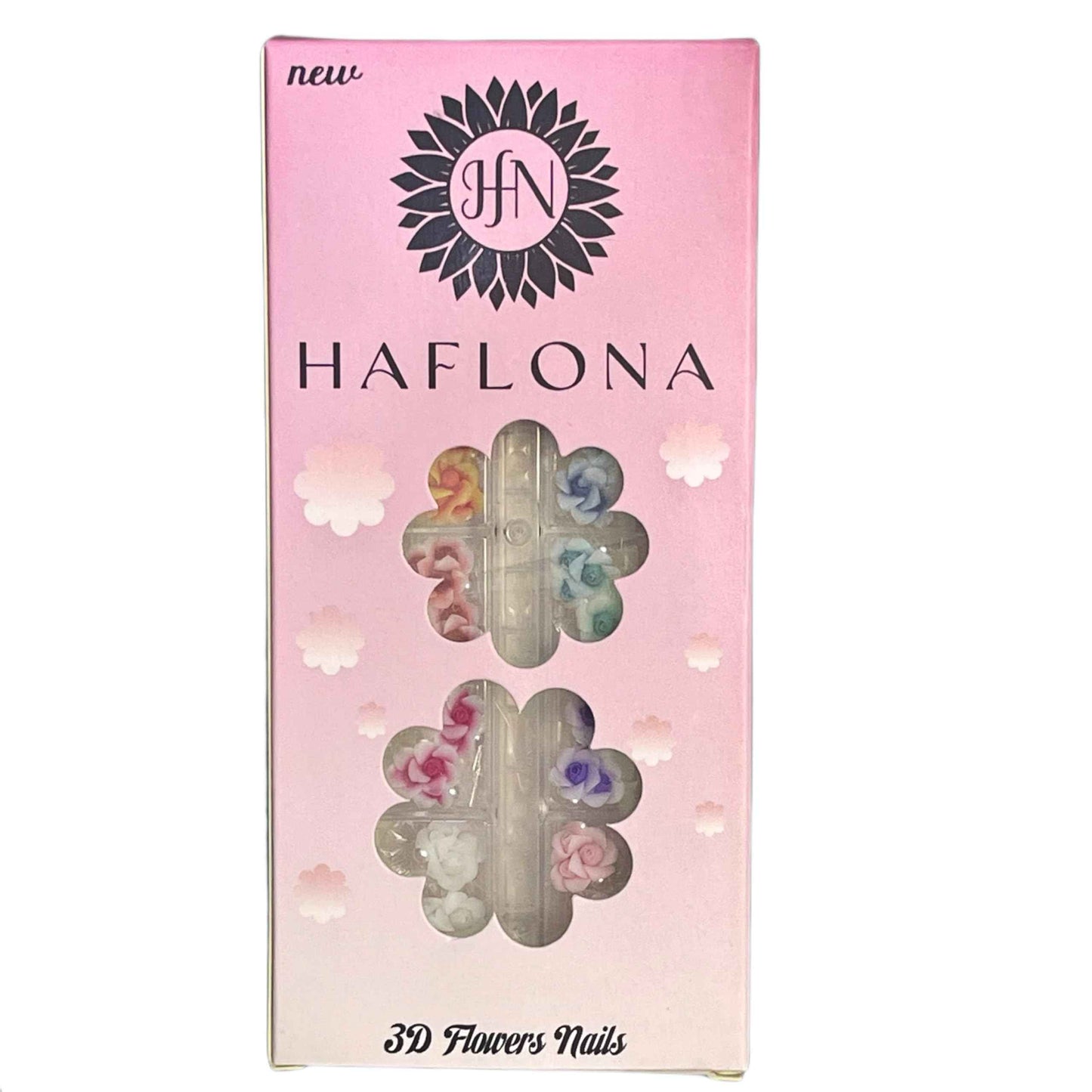HaFloNa 3D Rose Acrylic Flowers Charms Handmade by Acrylic Powder - Short & Medium Size Set 24 Pcs 3D Flower Nails Art | Exquisite Floral Accents for Crafts and Designs Salo Deco (3 Roses)
