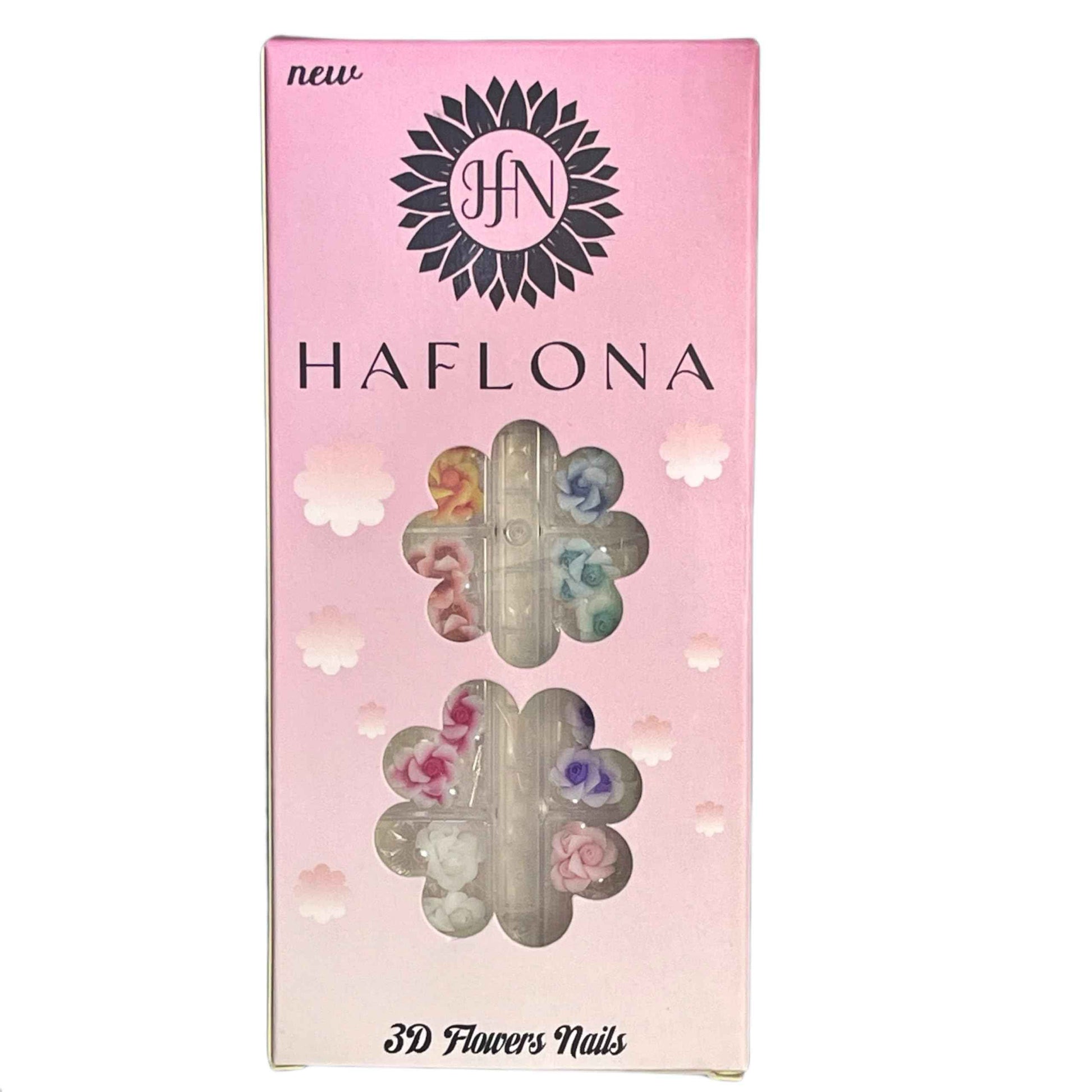 HaFloNa 3D Rose Acrylic Flowers Charms Handmade by Acrylic Powder - Short & Medium Size Set 24 Pcs 3D Flower Nails Art | Exquisite Floral Accents for Crafts and Designs Salo Deco (3 Roses)
