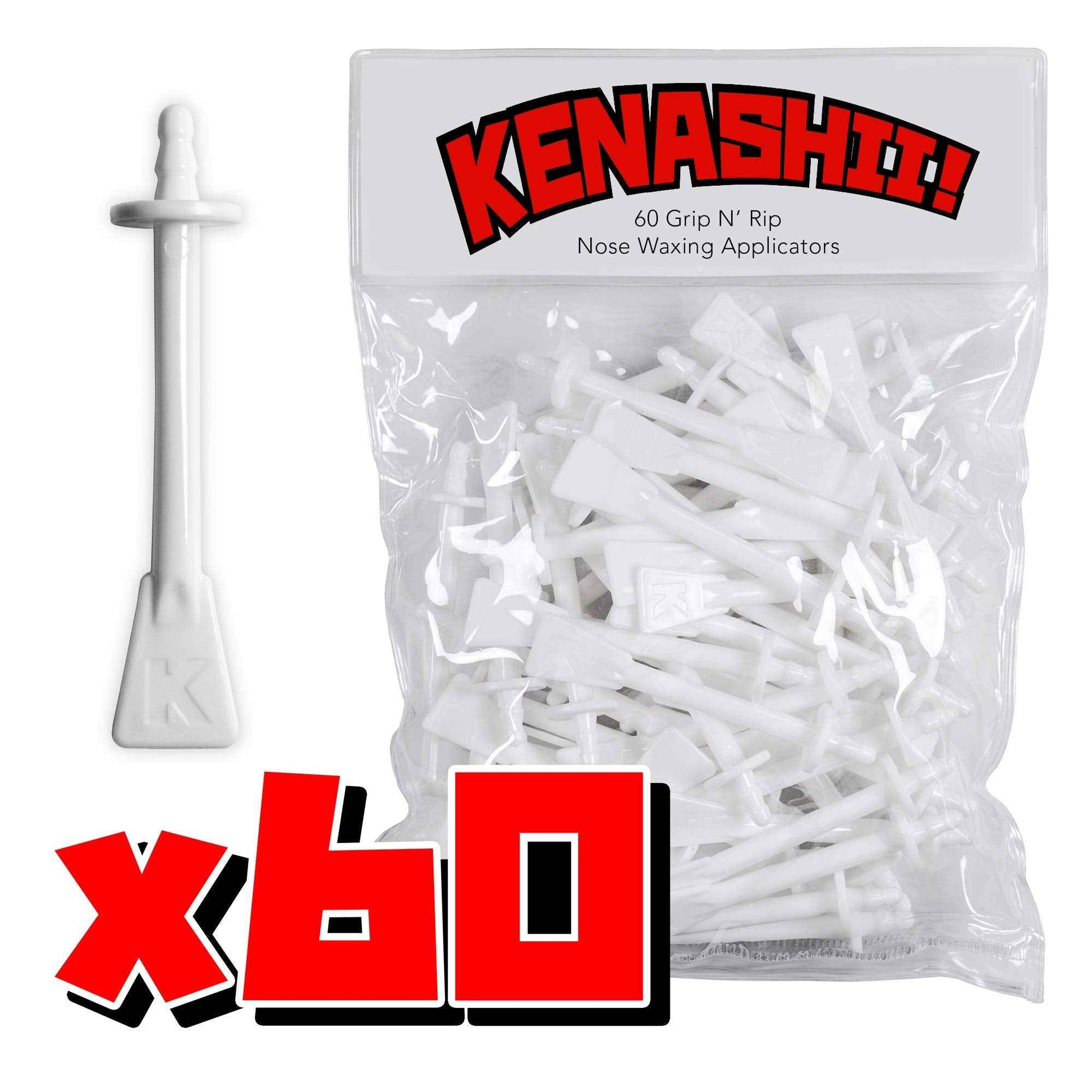 Kenashii Super BUNDLE Nose & Ear Hair Removal Kit | 100 g Wax, 84 Applicators | No Microwave Needed | Nasal Waxing For Men and Women | 12 Balm Wipes, Mustache Guards, Storage Bag