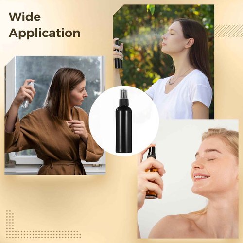 48 Pcs 4 oz Plastic Spray Bottles - 120 ML Travel Size, Fine Mist Sprayers, Ideal for Perfumes, Cosmetics, Cleaning Solutions, and More, Black