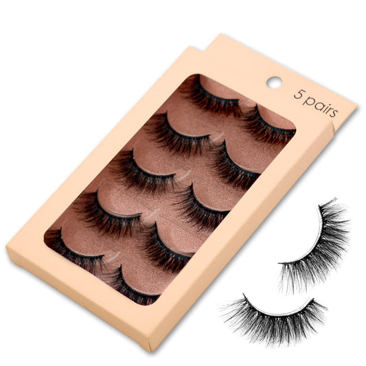 BlueSmurfs 5 Pairs Lashes 3D False Eyelashes Fluffy - Halloween Day Faux Mink Fox Eye Lashes Volume Lashes - Thick Fake Lashes Wolf Eyes