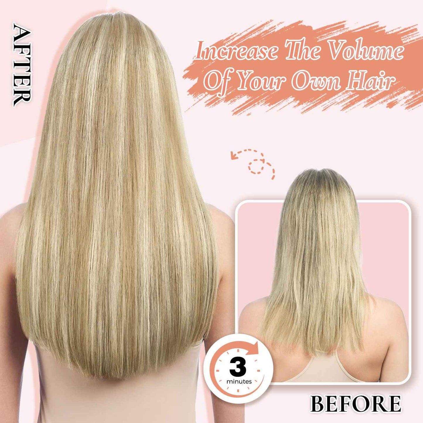 MEI YUAN LIN Clip In Hair Extensions 14 Inch 5pcs 80g Light Blonde Highlighted Golden Blonde Real Human Hair Extensions Double Weft Easy To Apply