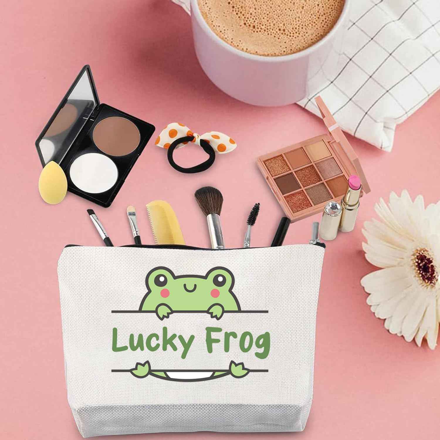 FJHAIY Frog Gifts for Frog Lovers Set Frog Cosmetic Bag Frog Bracelets Frog Socks Frog Earrings -Perfect for Frog Lovers