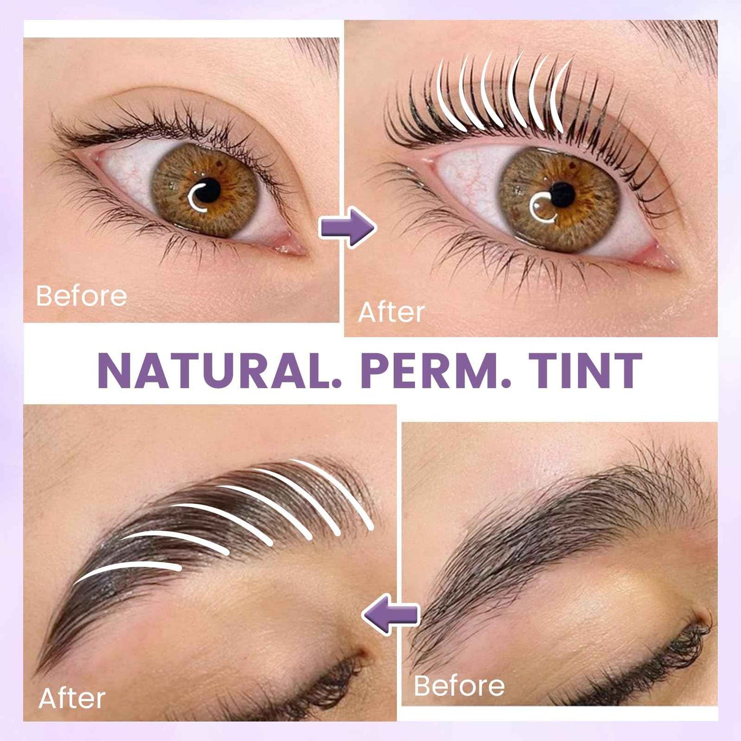 PERMANIA Lash Lift and Tint Kit, Salon Grade Supplies for Eyelash Perm and Brow Lamination Black Dye with Lash Lift Balm Curling & Coloring Natural Result