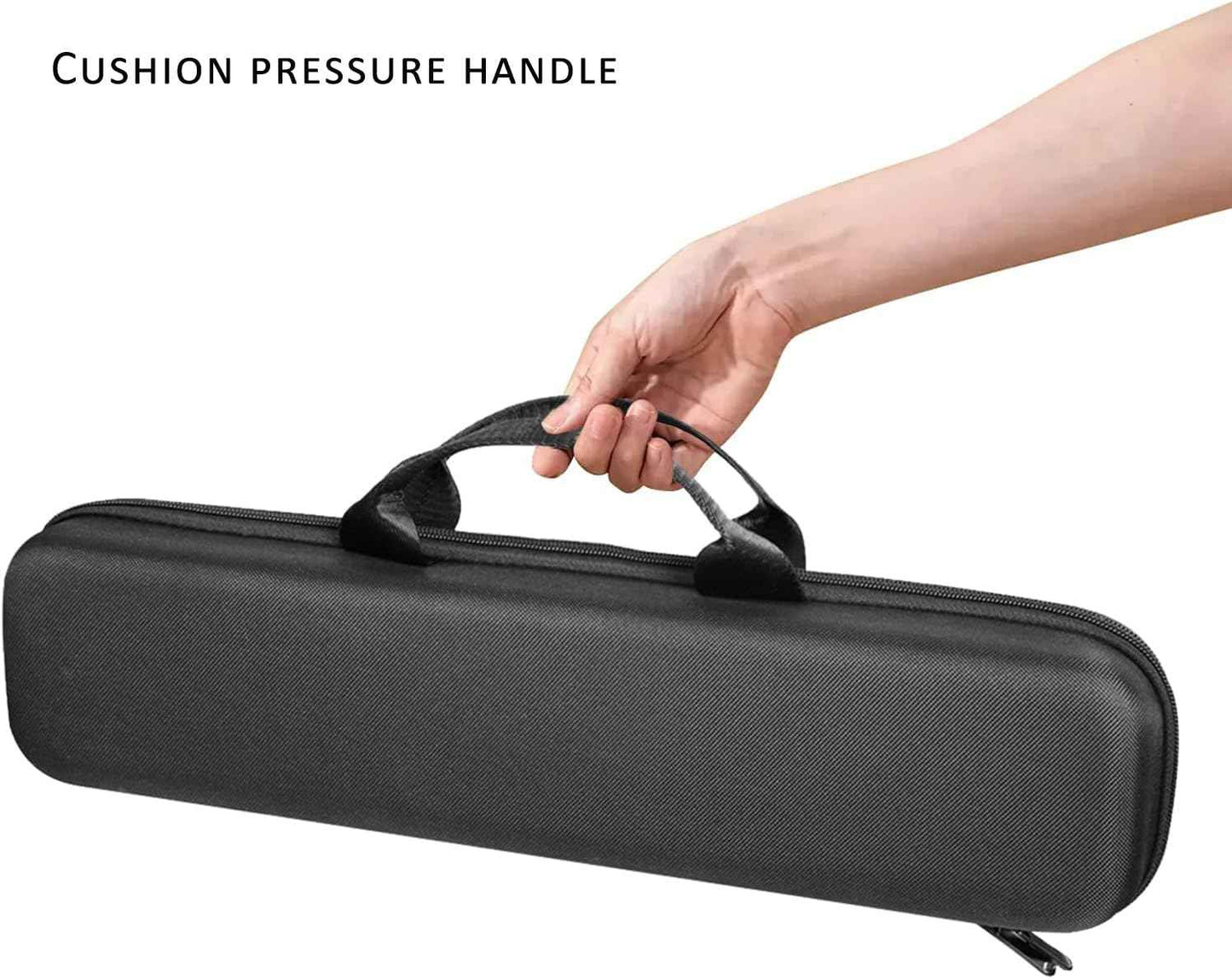 WINZEDGE Travel Carrying Case Compatible with Dyson Airstrait/Hair Straightener, Airstrait HT01 Accessories Tools Hard Case, Waterproof Storage Bag - Black (Black)