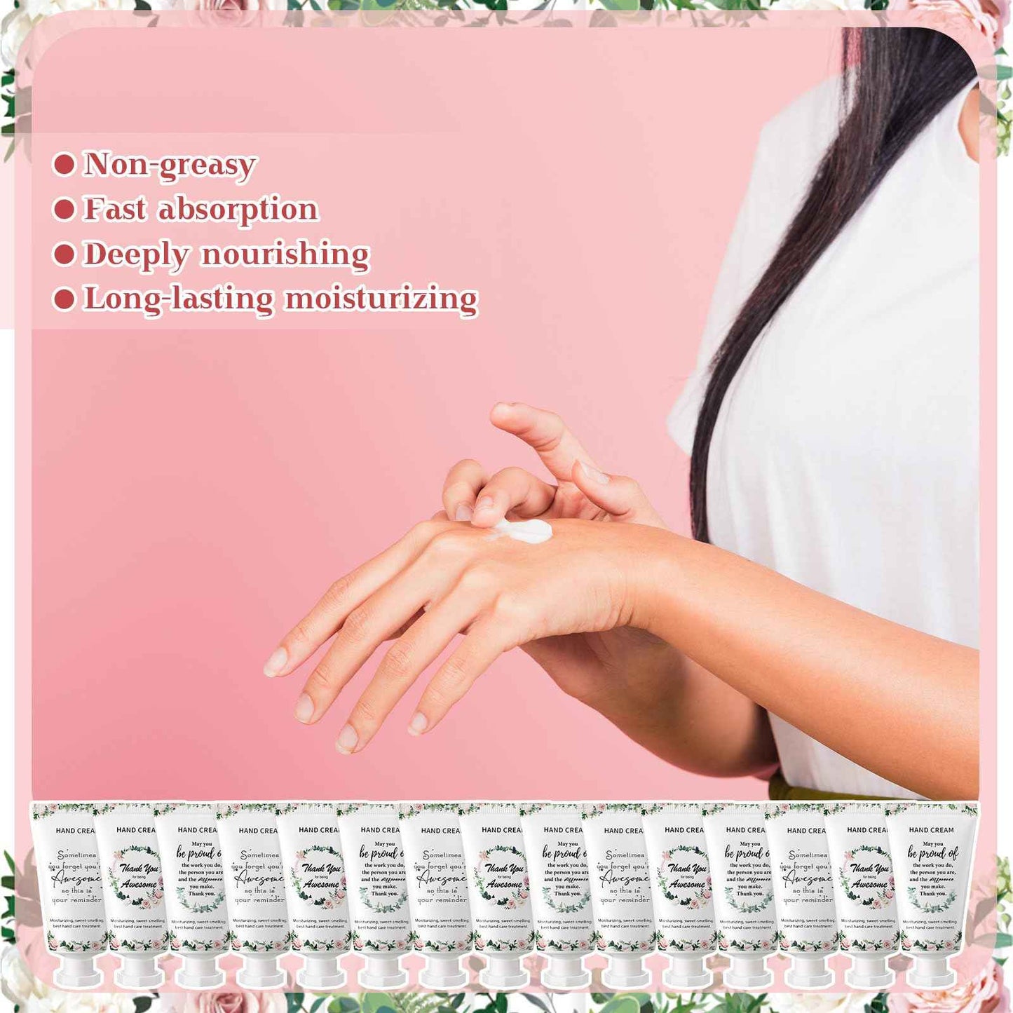 Dansib 90 Pcs Christmas Employee Appreciation Gifts Bulk Team Coworker Xmas Thank You Employees Hand Cream Inspirational Travel Size Hand Lotion for Christmas Stocking Stuffers Teachers Staff