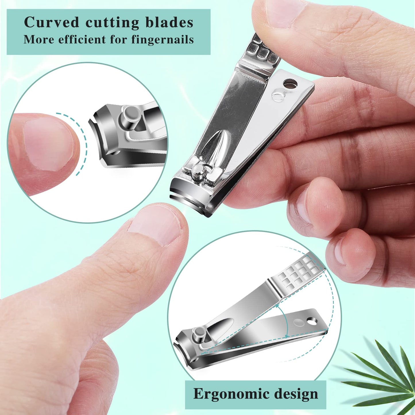 Nail Clippers Set,24 Pack Stainless Steel Nail Clippers Bulk,Silver Nail Cutter,Ultra Sharp Sturdy Fingernail Clippers and Toenail Clippers for Women Men(24 Pcs-Silver)