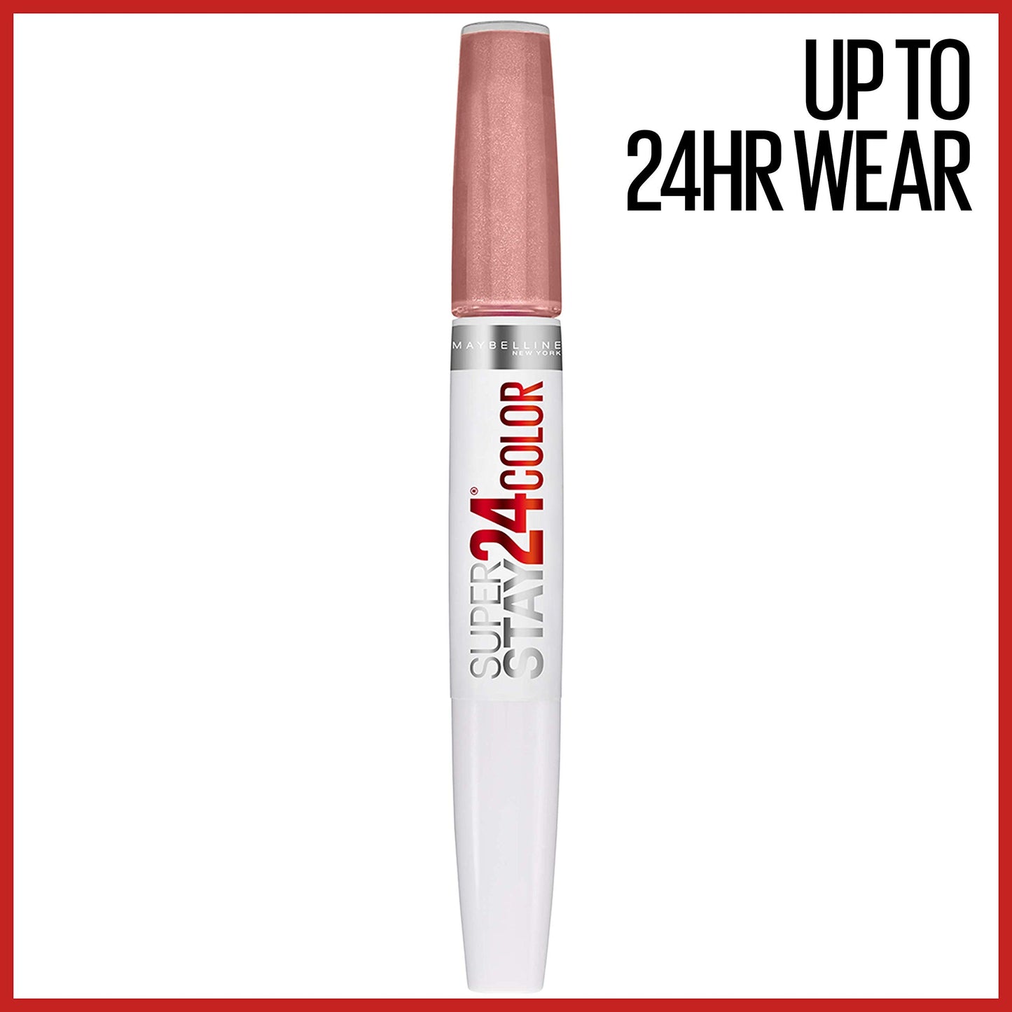 Maybelline Super Stay 24, 2-Step Liquid Lipstick Makeup, Long Lasting Highly Pigmented Color with Moisturizing Balm, Constant Toast, Nude, 1 Count