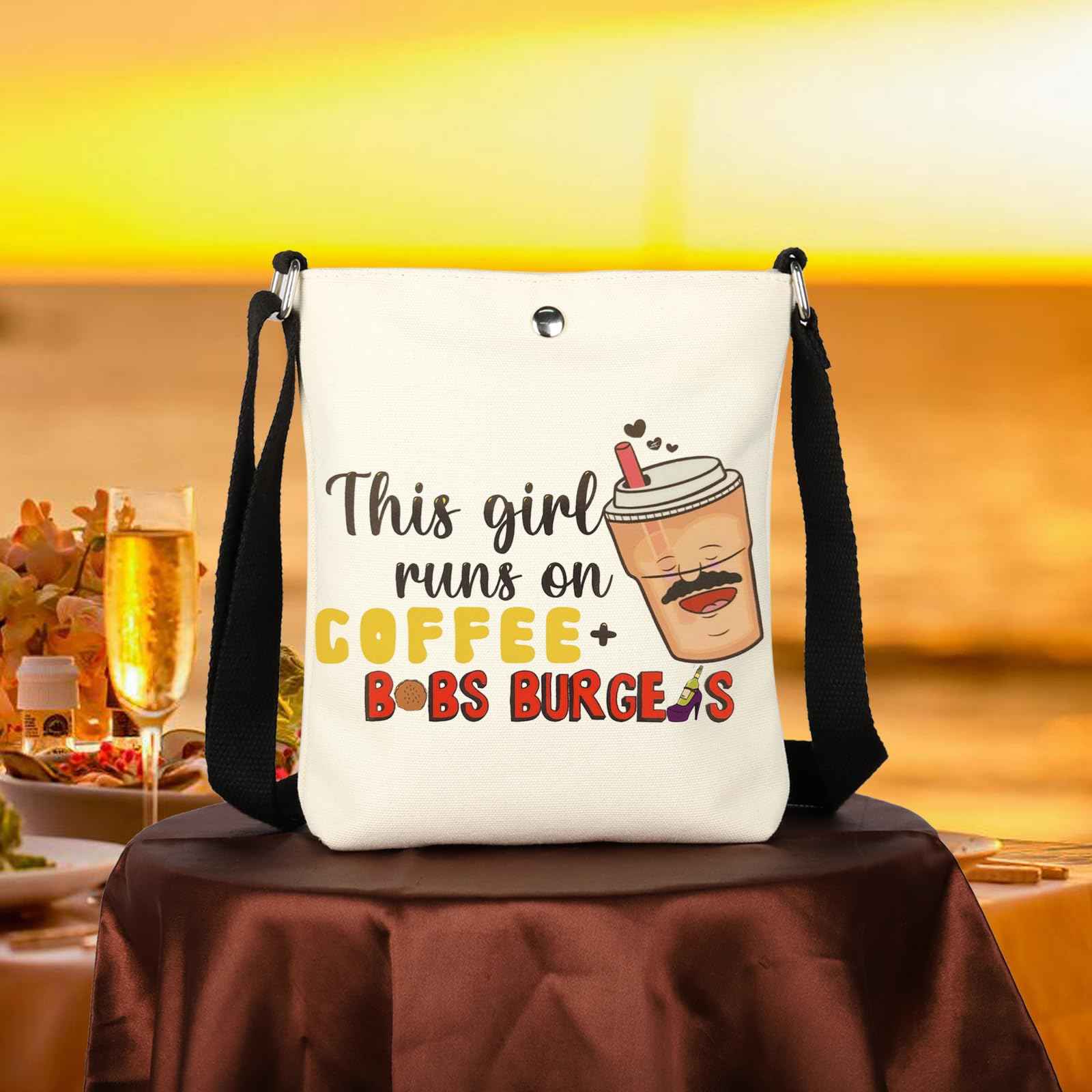 WCGXKO TV Inspired Gift Cartoon Lover Merchandise Cartoon Fans Zipper Pouch Makeup Bag (on COFFEE XK)