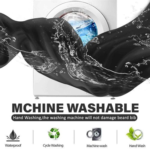 Likeny Beard Bib Beard Apron Gifts for Men Dad Fathers Day Anniversary Valentines Day Stocking Stuffers Christmas Gifts for Him Boyfriend Husband From Daughter Son Beard Trimming Catcher Bib Black