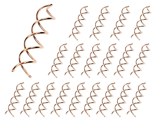 Mini Skater 2.36 inch Spiral Hair Pins Non-Scratch Rounded Tips Spiral Bobby Pins Blonde Hair Twist Screw Spin Pins for Women Girls Buns Hair Styling DIY, Set of 20 (Rose Gold)