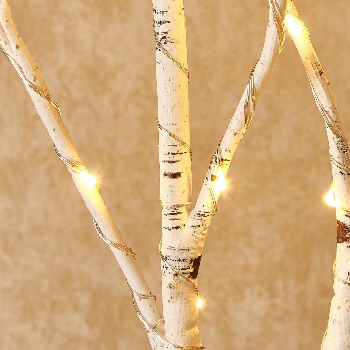 Hairui Lighted Artificial Twig Birch Tree Branch with Fairy Lights 30IN 100 LED Battery Operated Lighted Willow Branch for Home Christmas Decoration 2Set (Vase Excluded)