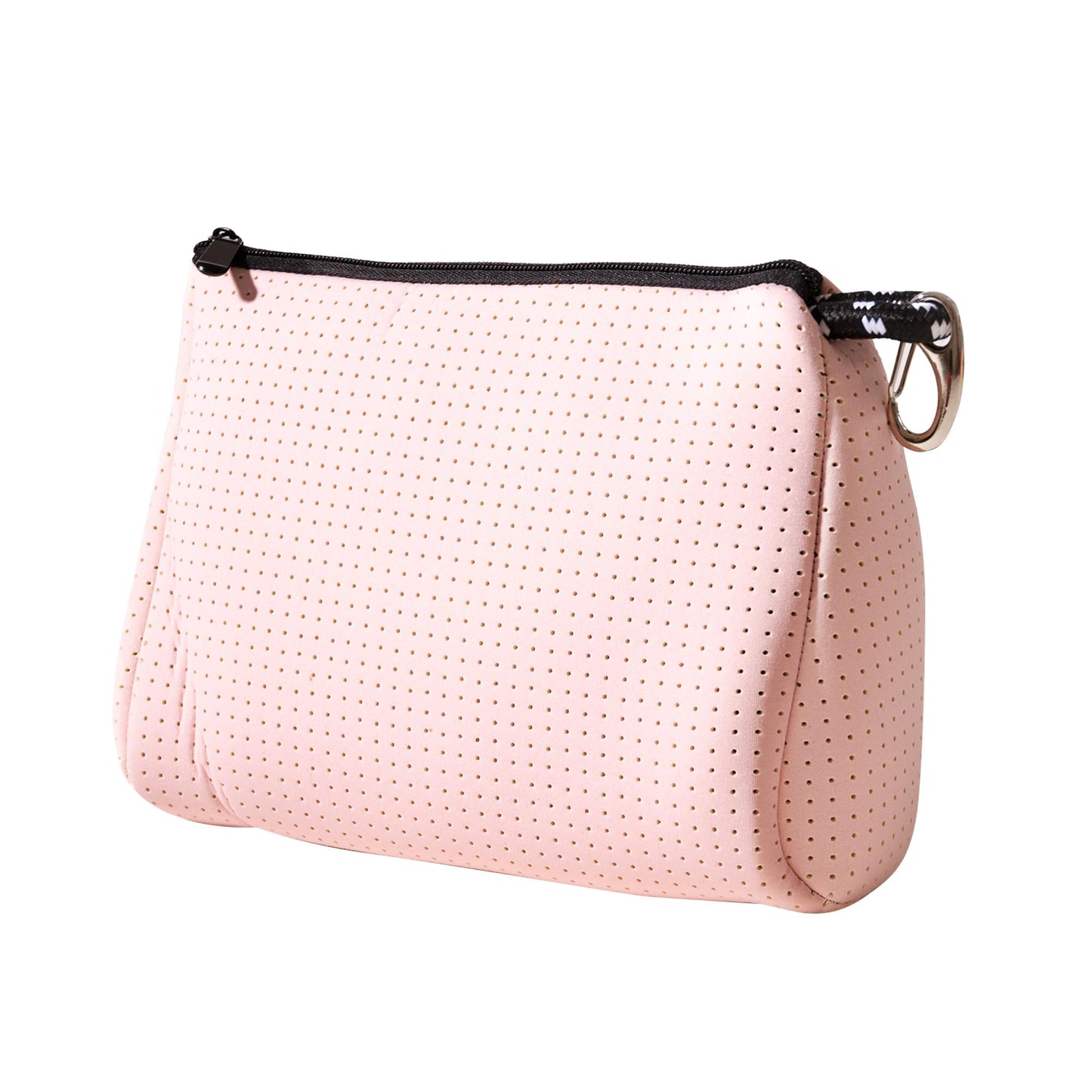 POPUPS Large Makeup Bag with Zipper, Pretty Pink - Waterproof Neoprene Cosmetic Bag 7.7 x 10.75 x 5 inches